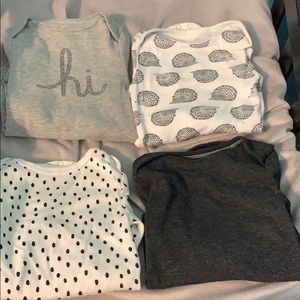 4 piece Cloud Island 3-6 month onesies